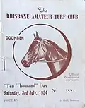 1954 BATC Doomben 10,000 racebook front cover
