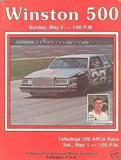 The program from the 1982 Winston 500.