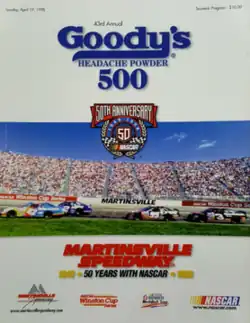 The 1998 Goody's Headache Powder 500 program cover.