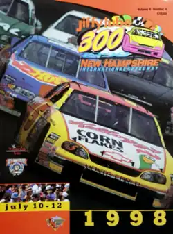 The 1998 Jiffy Lube 300 program cover.