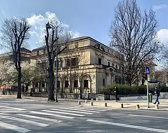 Adina Olmazu Woroniecka House, nicknamed the 'little palazzo' (Strada Ion Mincu no. 19), Bucharest, by Alexandru Zaharia, 1929-1930[100]