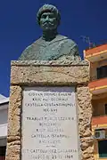 Statue of Uluç Ali Reis in his hometown of Le Castella, Italy.