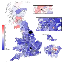 Labour to Conservative swing