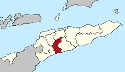 Map of East Timor highlighting the Municipality