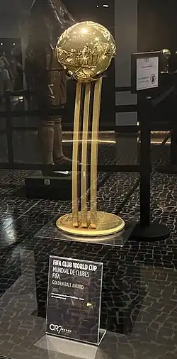 The Golden Ball Award on display in the Museu CR7.