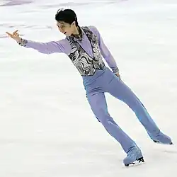 Hanyu performing his short program to "Let's Go Crazy" at the 2016 Grand Prix Final in Marseille