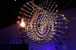 The Ceremonial cauldron inside Maracanã Stadium.