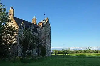 View of Illieston Castle and nearby trees