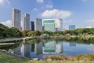 Teahouse near the seawater pond
