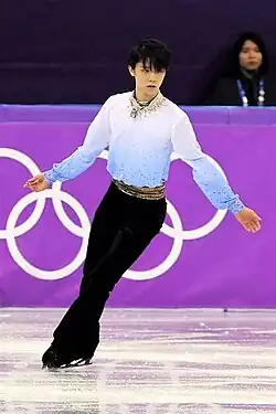 Male figure skater on the ice