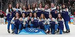 Team Slovakia at the Victory Ceremony