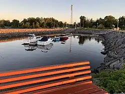 Wharf, breakwater, boat launch, harbour[29]