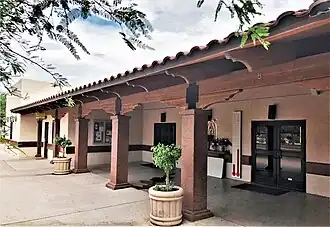 The southern face of the current church.