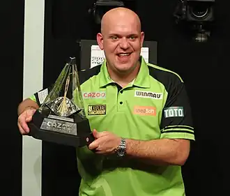 Van Gerwen during the 2022 Premier League Darts