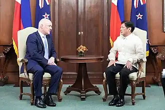 President Bongbong Marcos and New Zealand Prime Minister Christopher Luxon during the latter's visit to Manila, April 18, 2024