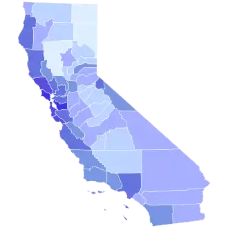 Top three Democrats' results by county in the special primary
