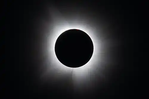Totality as seen from Dallas, Texas