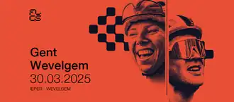 Event poster with previous winners Lorena Wiebes and Mads Pedersen