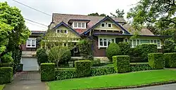 Arts and Crafts shingle and bungalow-inspired style home in the Sydney suburb of Lindfield on the Upper North Shore