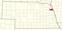 Location of the Omaha Reservation in Nebraska