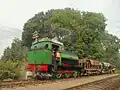 Hunslet 0-6-0ST 'Ring Haw' and a short goods train
