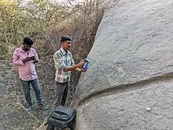 3D scanning of the Kalya Kalleshwara Temple 16th-century Ballabatta Boulder Inscription
