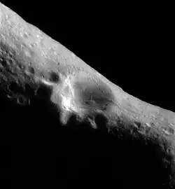 At 4.8&nbsp;km (3.0&nbsp;mi) across, the crater Psyche is Eros's second largest.