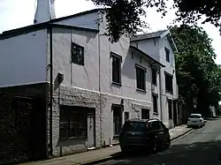 The Carriage House, and gate piers to garden