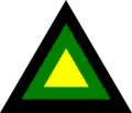 A three toned triangular organisational symbol