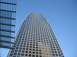 Looking up to the 777 Tower from 7th+Fig Plaza
