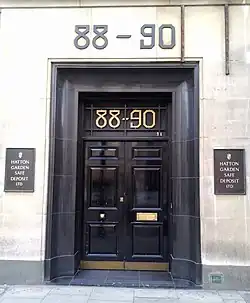 Double doors with 88–90 above them