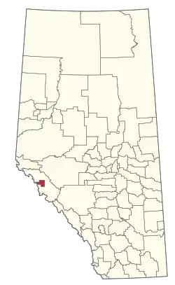 Location within Alberta