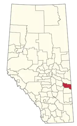 Location within Alberta