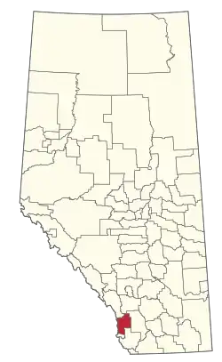 Location within Alberta