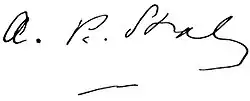 Arthur Penrhyn Stanley's signature