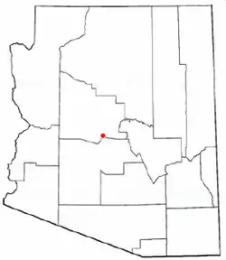 Location in Yavapai County and the state of Arizona