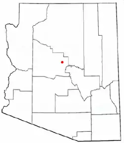 Location in Yavapai County and the state of Arizona