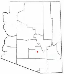 Location in Pinal County and the state of Arizona
