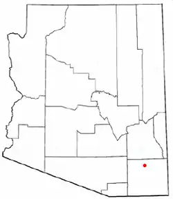 Location of Willcox in Arizona