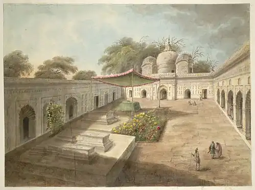 A Mosque and a shrine in its courtyard