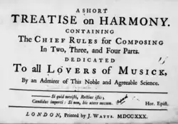 A short treatise on harmony containing the chief rule for composition in two, three and four parts