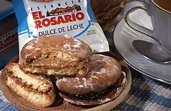 A typical alfajor from Córdoba, Argentina