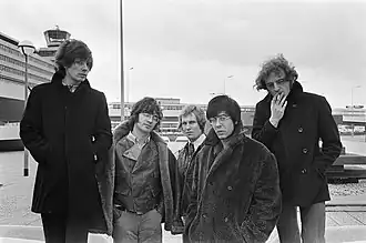 Manfred Mann in 1968 (L–R): Klaus Voormann, Tom McGuinness, Mike d'Abo, Manfred Mann and Mike Hugg
