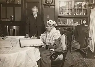 Abigail Scott Duniway registering to vote