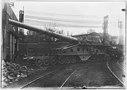 Canon de 340 modèle 1912 à berceau.