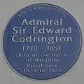 Sir Edward Codrington blue plaque