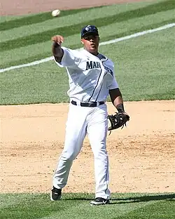 Adrian Beltré throwing a ball