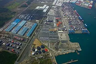 Image 3An aerial view of the Colón Free Trade Zone, a free port near the Atlantic entrance to the Panama Canal.