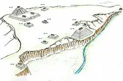 Image 6Illustration that recreates the structures of the archaeological site of Yarumela or El Chircal in Honduras, this place reflects the Olmec influence that existed in Central America in the pre-classic period. (from Mesoamerica)
