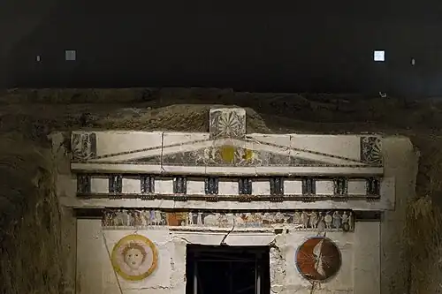 Ancient Greek acroteria of the Tomb III, Agios Athanasios, Greece, 325-300 BC